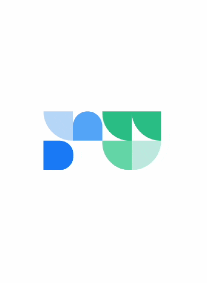Animation of the letters B and G