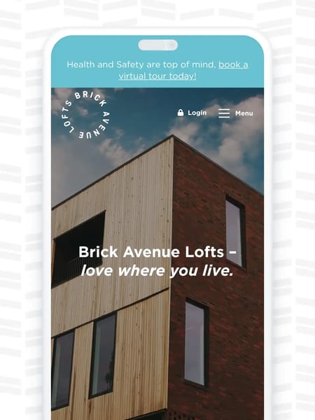 Brick Avenue Lofts Website Screenshot