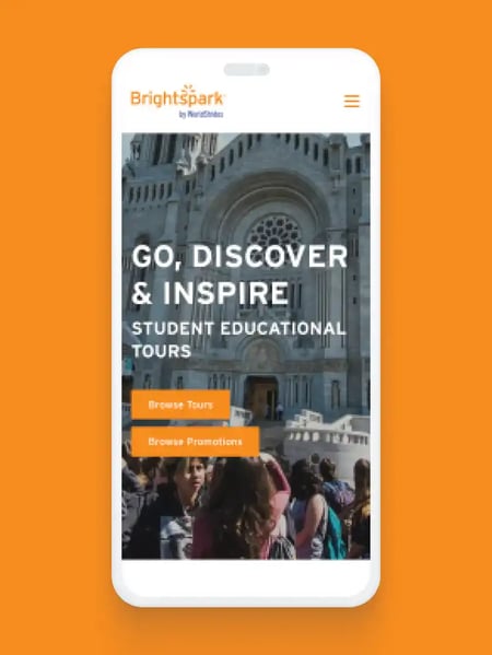 BrightSpark Travel Website Screenshot