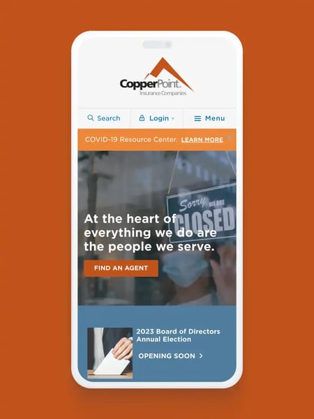 Copperpoint Insurance Website Screenshot