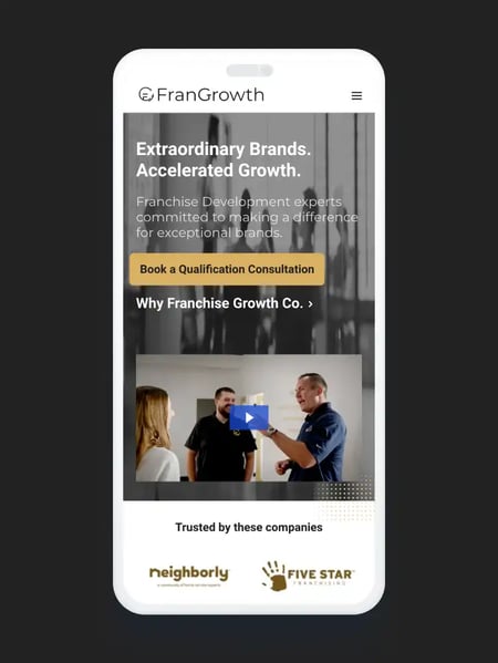 Franchise Growth Co. Website Screenshot