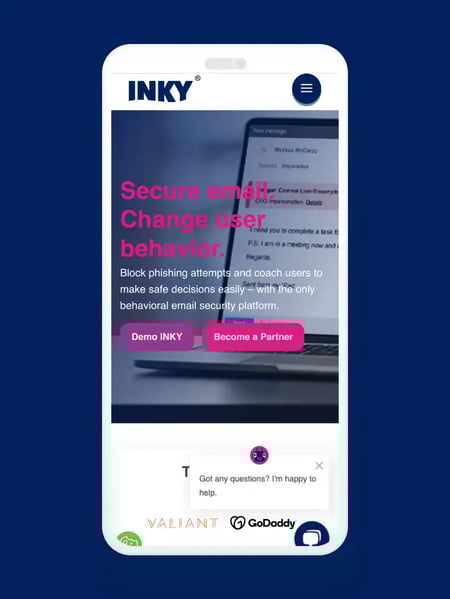 INKY Website Screenshot