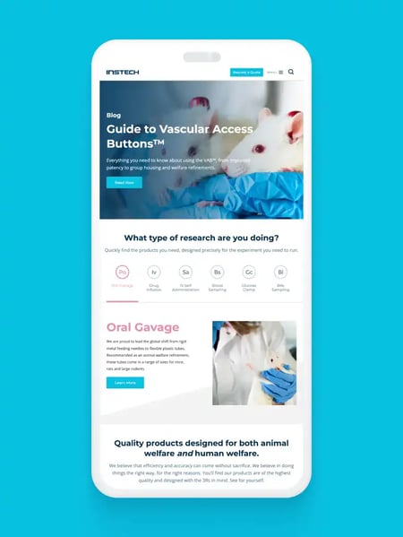 Instech Laboratories, Inc. Website Screenshot