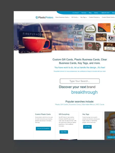 Plastic Printers Website Screenshot
