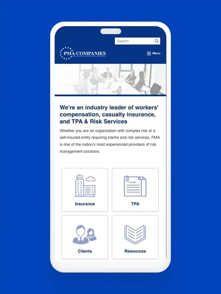 PMA Insurance Company Website Screenshot