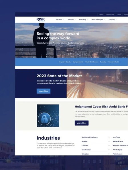 Risk Strategies Website Screenshot