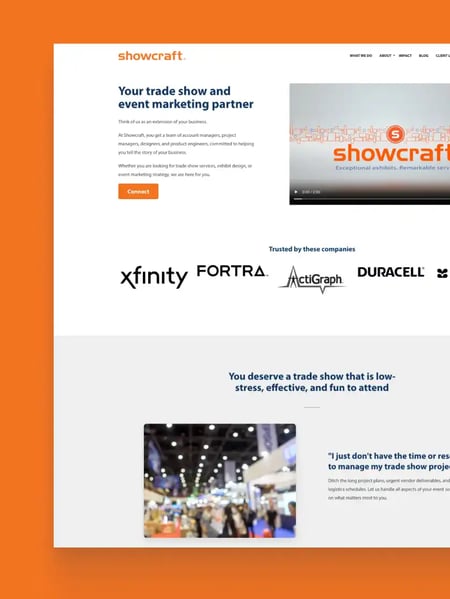 Showcraft Website Screenshot