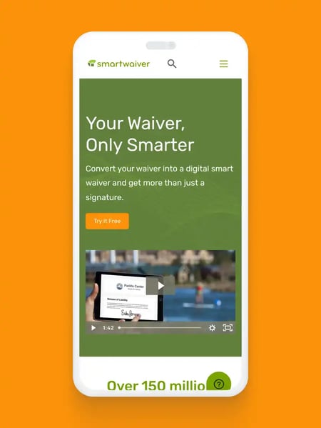 Smartwaiver Website Screenshot