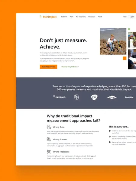 True Impact Website Screenshot