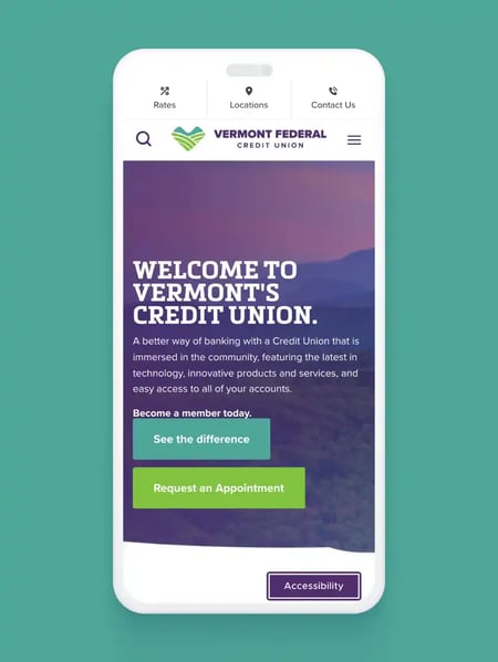 Vermont Federal Credit Union Website Screenshot